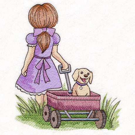 Childhood Nostalgia - Wagon Walks with Puppy