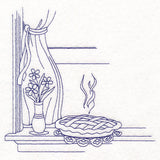 Timeless Kitchen Scenes - Pie Cooling on a Window Sill