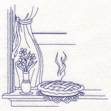 Timeless Kitchen Scenes - Pie Cooling on a Window Sill