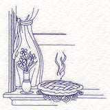 Timeless Kitchen Scenes - Pie Cooling on a Window Sill