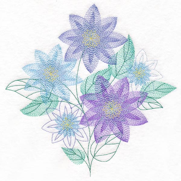 Garden Flower Bouquet - Clematis