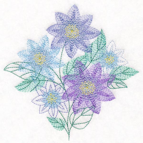 Garden Flower Bouquet - Clematis