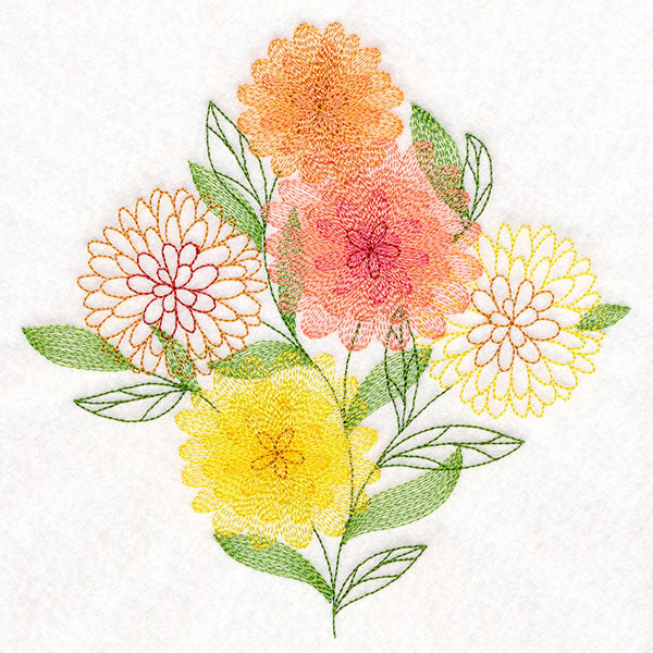 Garden Flower Bouquet - Mums