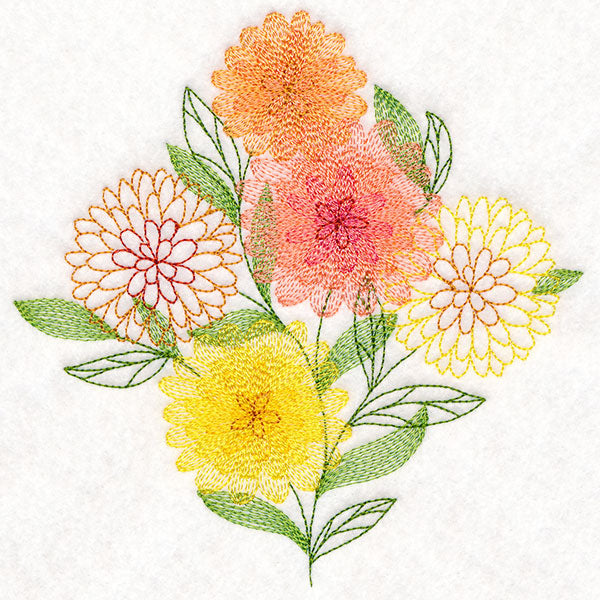 Garden Flower Bouquet - Mums