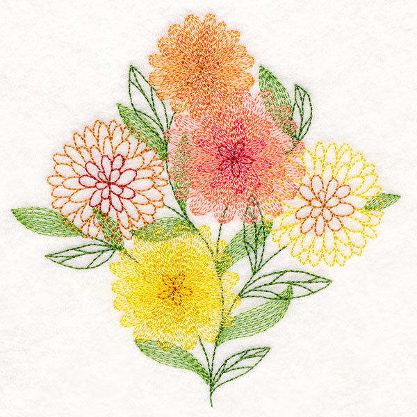 Garden Flower Bouquet - Mums