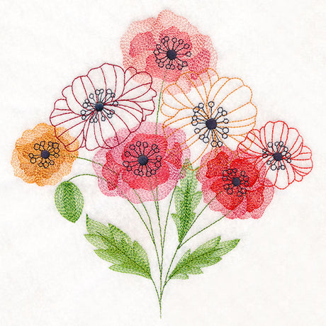 Garden Flower Bouquet - Poppies