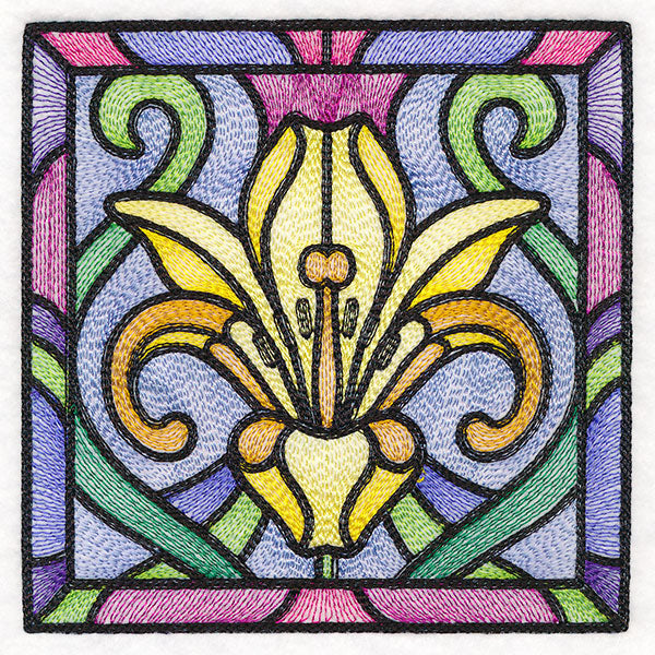 Stained Glass Garden - Lily – Embroidery Library