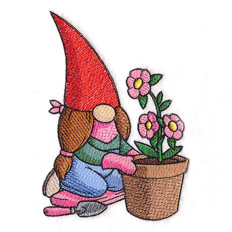 Busy in the Garden Lady Gnome