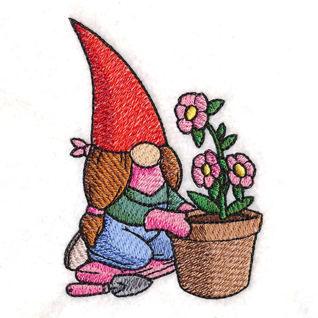 Busy in the Garden Lady Gnome