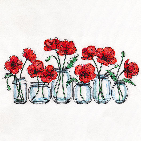 Poppy Jar Bouquets Border
