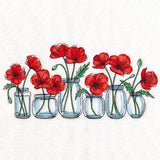 Poppy Jar Bouquets Border