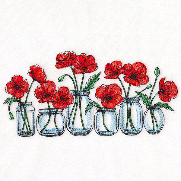 Poppy Jar Bouquets Border