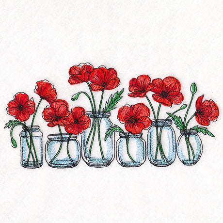 Poppy Jar Bouquets Border