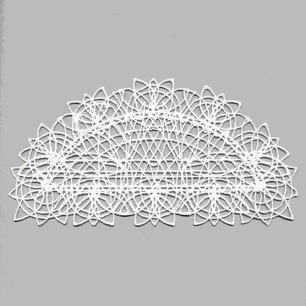 Fancy Lace Decor - Half Circle (Battenburg Lace)