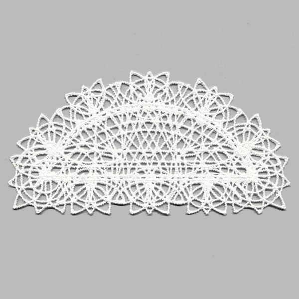 Fancy Lace Decor - Half Circle (Battenburg Lace)