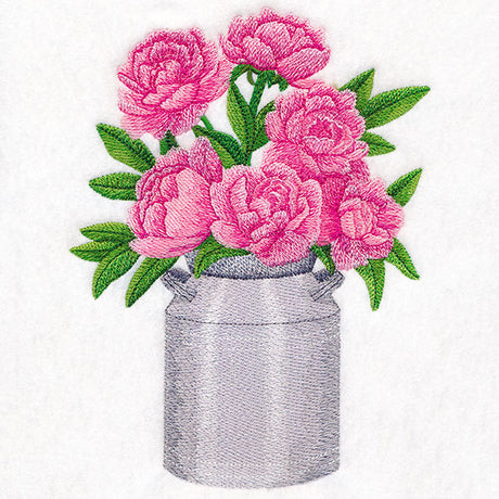 Milk Can Peony Bouquet