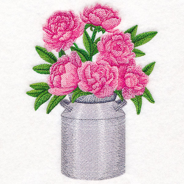 Milk Can Peony Bouquet