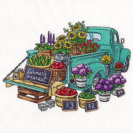 Farmers Market Retro Truck
