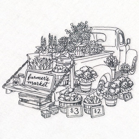 Farmers Market Retro Truck (Vintage)