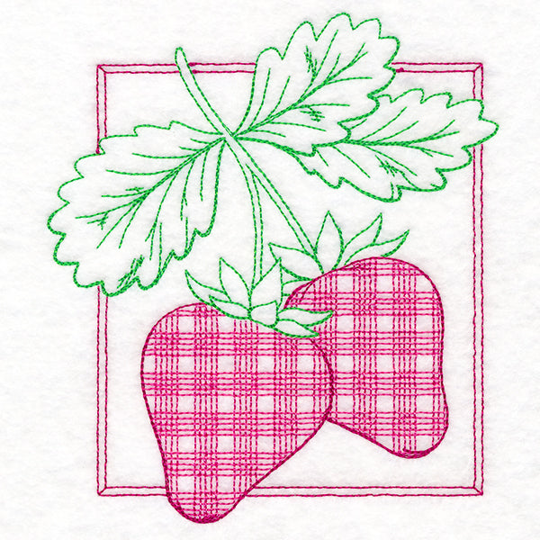 Retro Gingham Fruit - Strawberries