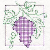 Retro Gingham Fruit - Grapes