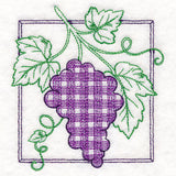 Retro Gingham Fruit - Grapes