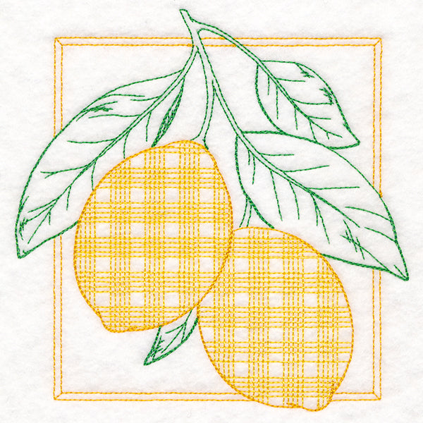 Retro Gingham Fruit - Lemons