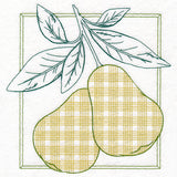 Retro Gingham Fruit - Pears