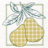 Retro Gingham Fruit - Pears