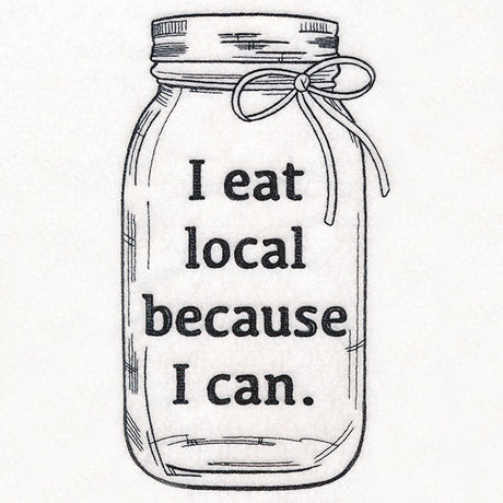 I Eat Local Canning Jar