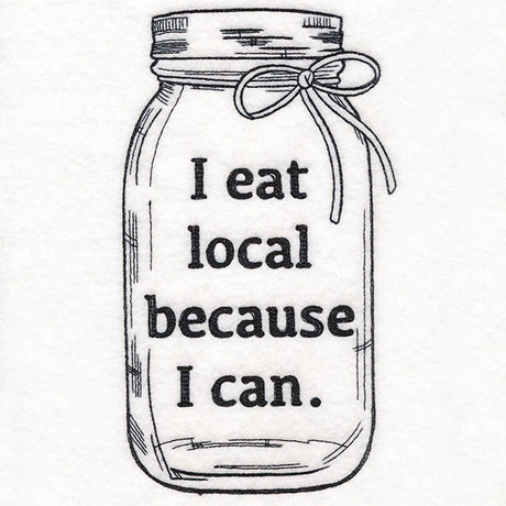 I Eat Local Canning Jar
