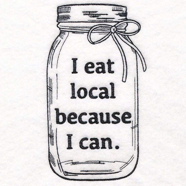 I Eat Local Canning Jar