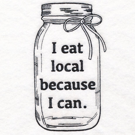 I Eat Local Canning Jar