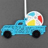 Day at the Beach Retro Truck Ornament (Lace)