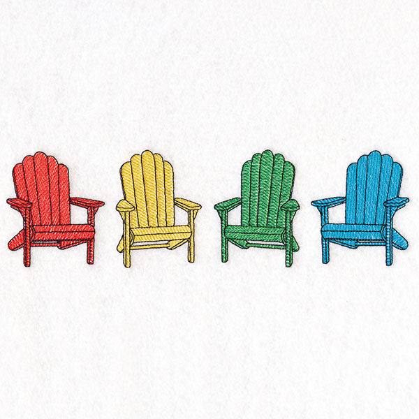 Sizzling Summer Border – Adirondack Chairs