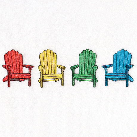 Sizzling Summer Border – Adirondack Chairs