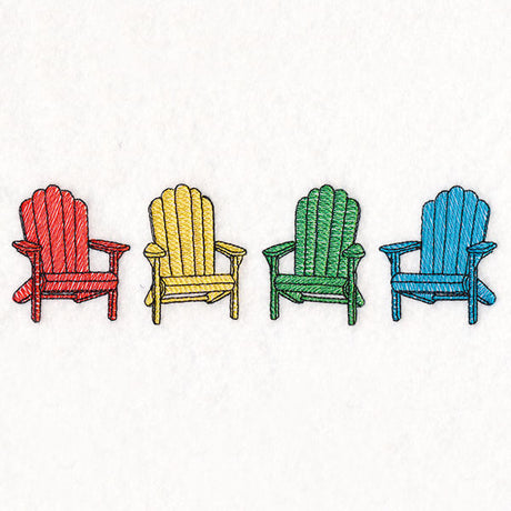 Sizzling Summer Border – Adirondack Chairs