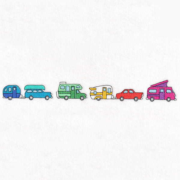 Sizzling Summer Border - Vintage Cars