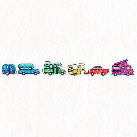 Sizzling Summer Border - Vintage Cars