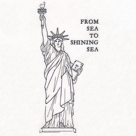 From Sea to Shining Sea Statue of Liberty Etching
