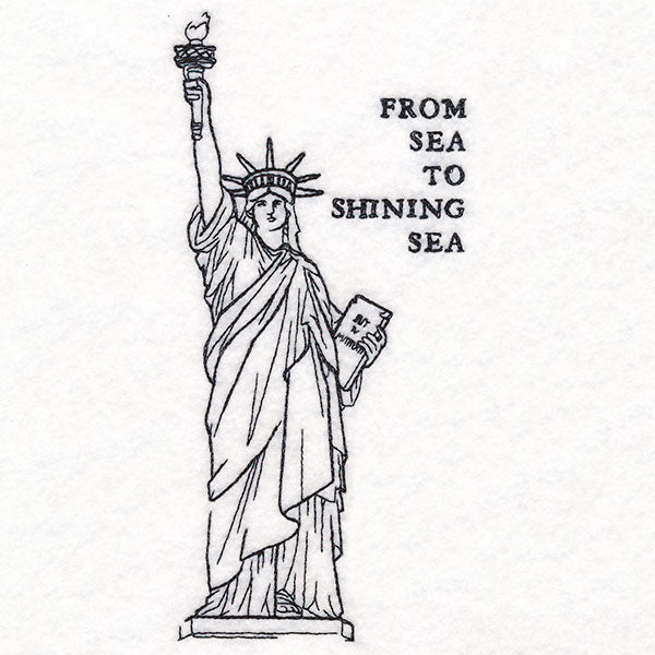 From Sea to Shining Sea Statue of Liberty Etching