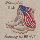 Home of the Free Serviceman Boots with American Flag