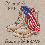 Home of the Free Serviceman Boots with American Flag