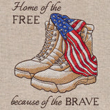 Home of the Free Serviceman Boots with American Flag