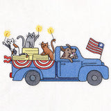 Americana Farm Parade - Cat and Dog Retro Truck