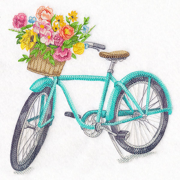 Summer Wildflowers Bouquet Bicycle