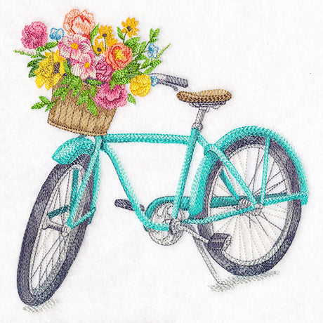 Summer Wildflowers Bouquet Bicycle