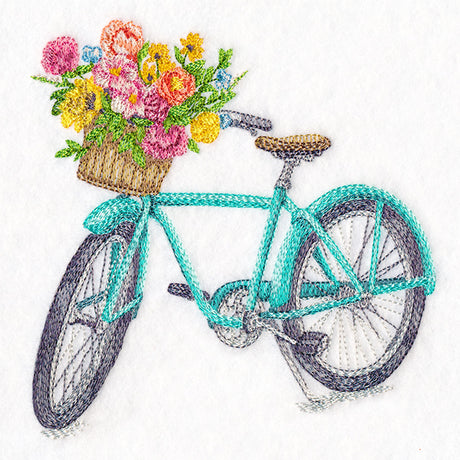 Summer Wildflowers Bouquet Bicycle