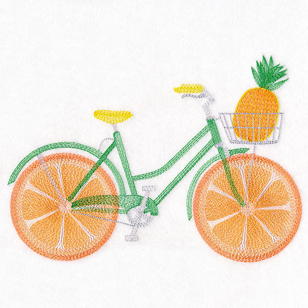 Fruit and Flowers Bicycle - Orange