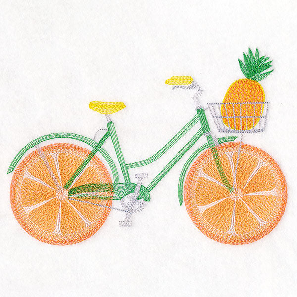Fruit and Flowers Bicycle - Orange